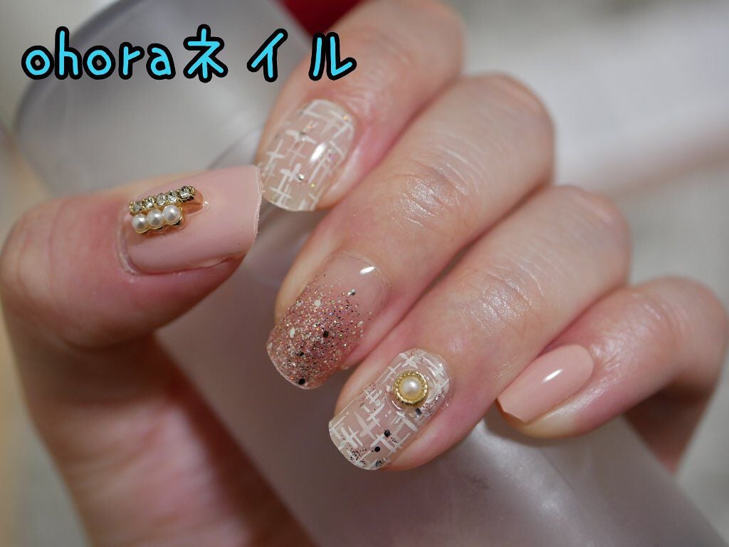 セミキュアジェルネイル(ハンド)/ohora/ネイルシールを使ったクチコミ(1枚目)