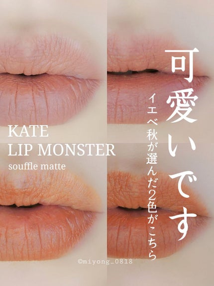 リップモンスター スフレマット/KATE/口紅を使ったクチコミ(1枚目)