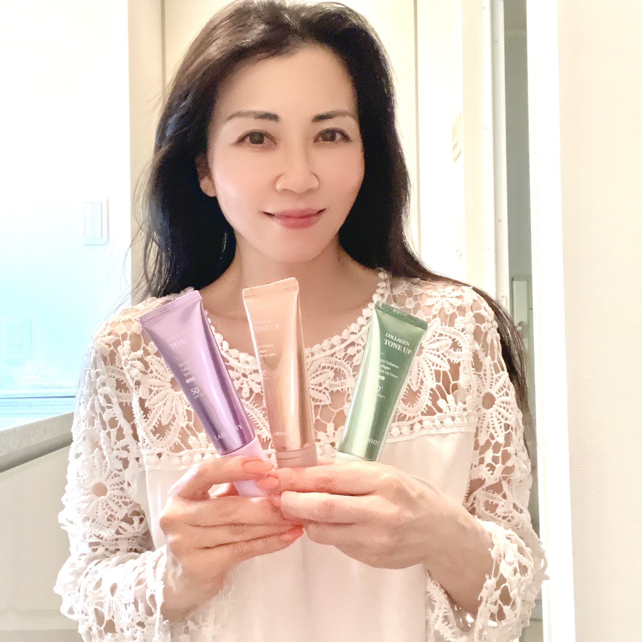 スキンエンハンサーコラーゲントーンアップクリーム/LABIOTTE/日焼け止めクリームを使ったクチコミ（1枚目）