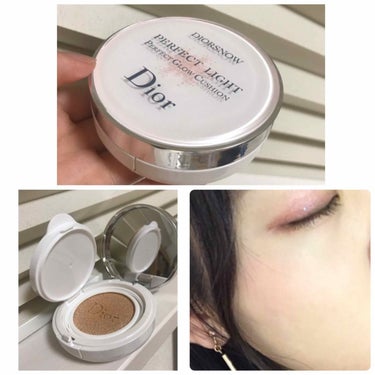 初Dior♡夏からずっと使い続けてる、クッションファンデ(*´ｪ｀*)

●ディオール
スノー パーフェクト ライト クッション
 spf 50-pa+++

💎ひと塗りで肌の悩みやくすみを補正し、
透