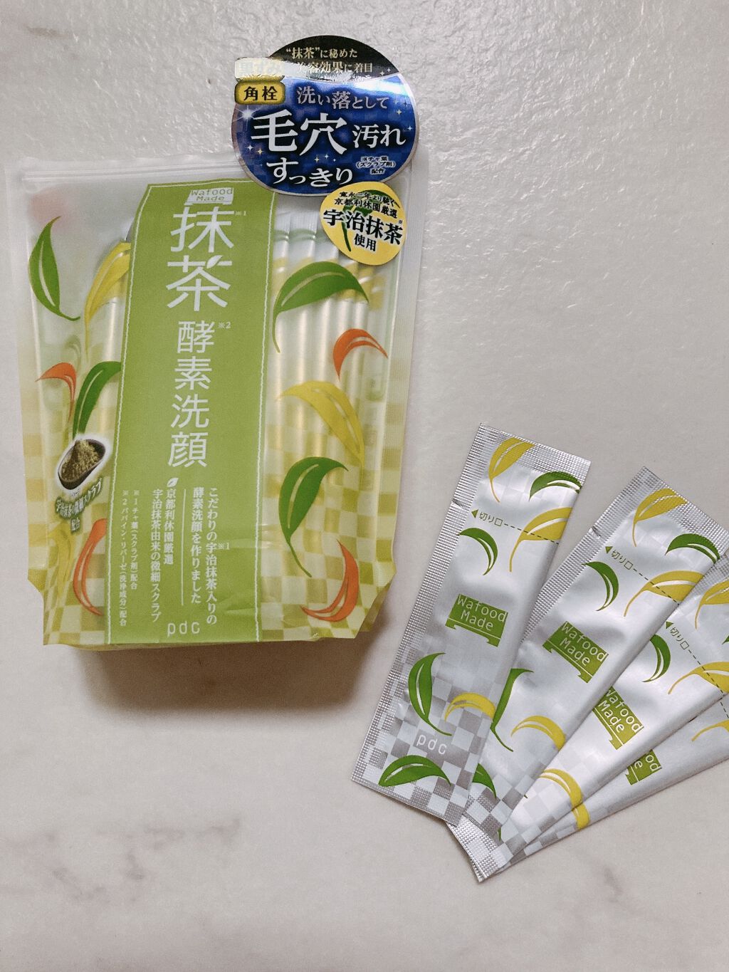 ワフードメイド　宇治抹茶酵素洗顔/pdc/洗顔パウダーを使ったクチコミ（1枚目）