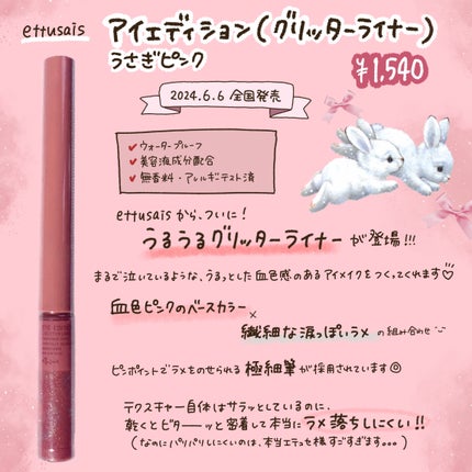エテュセ アイエディション(グリッターライナー)/ettusais/リキッドアイライナーを使ったクチコミ(2枚目)