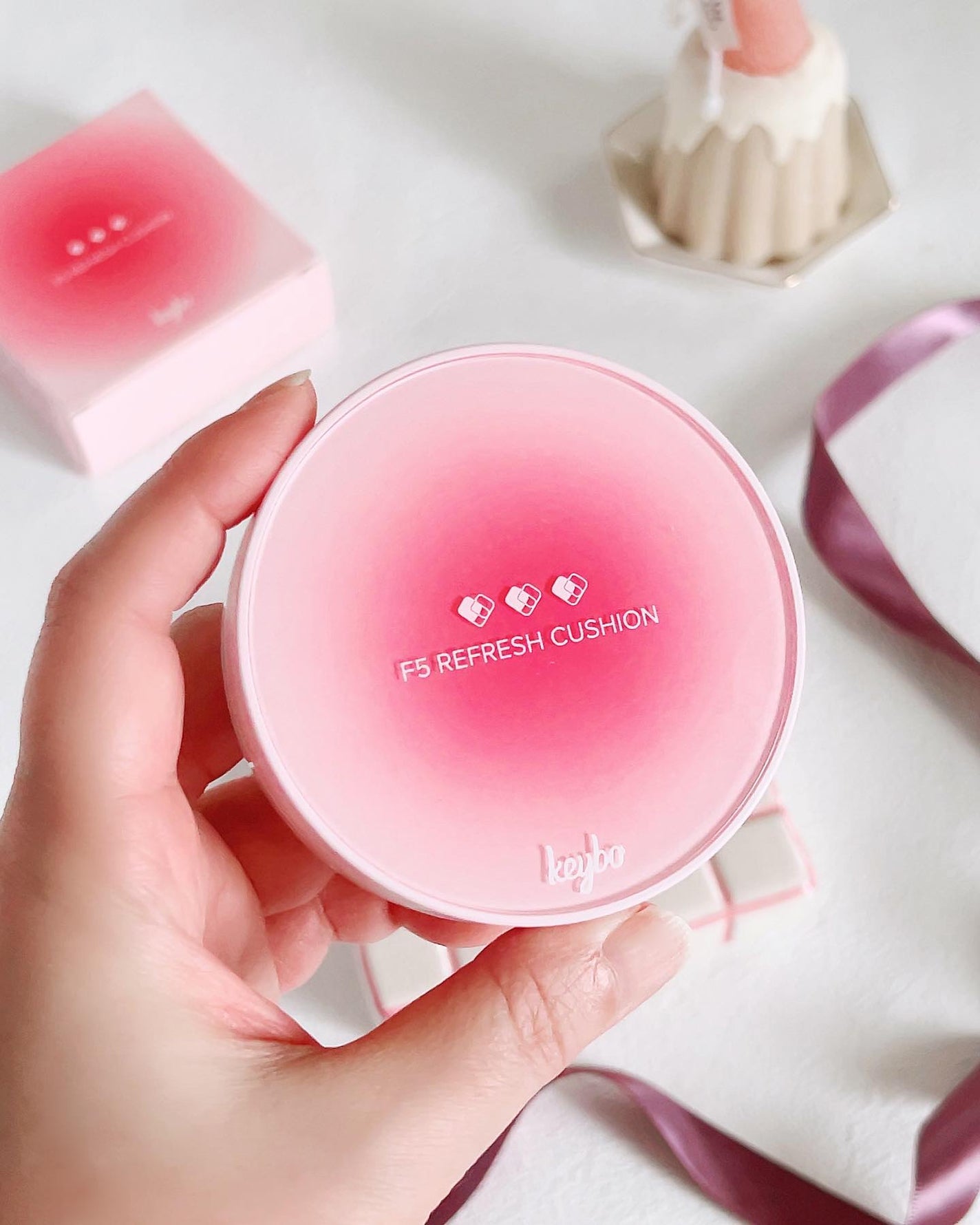 F5 リフレッシュクッション/keybo/クッションファンデーションを使ったクチコミ(3枚目)