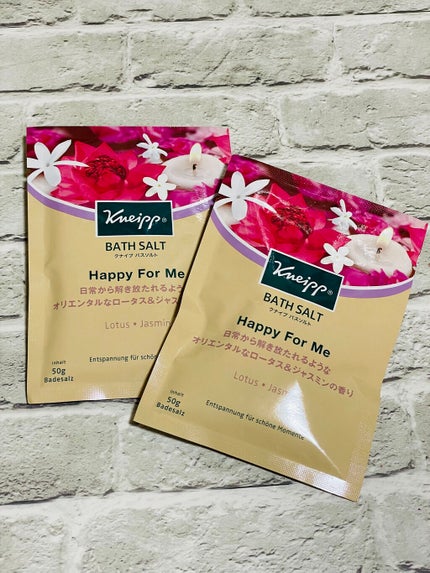バスソルト ハッピーフォーミー ロータス&ジャスミンの香り/クナイプ/無機塩系入浴剤を使ったクチコミ(1枚目)