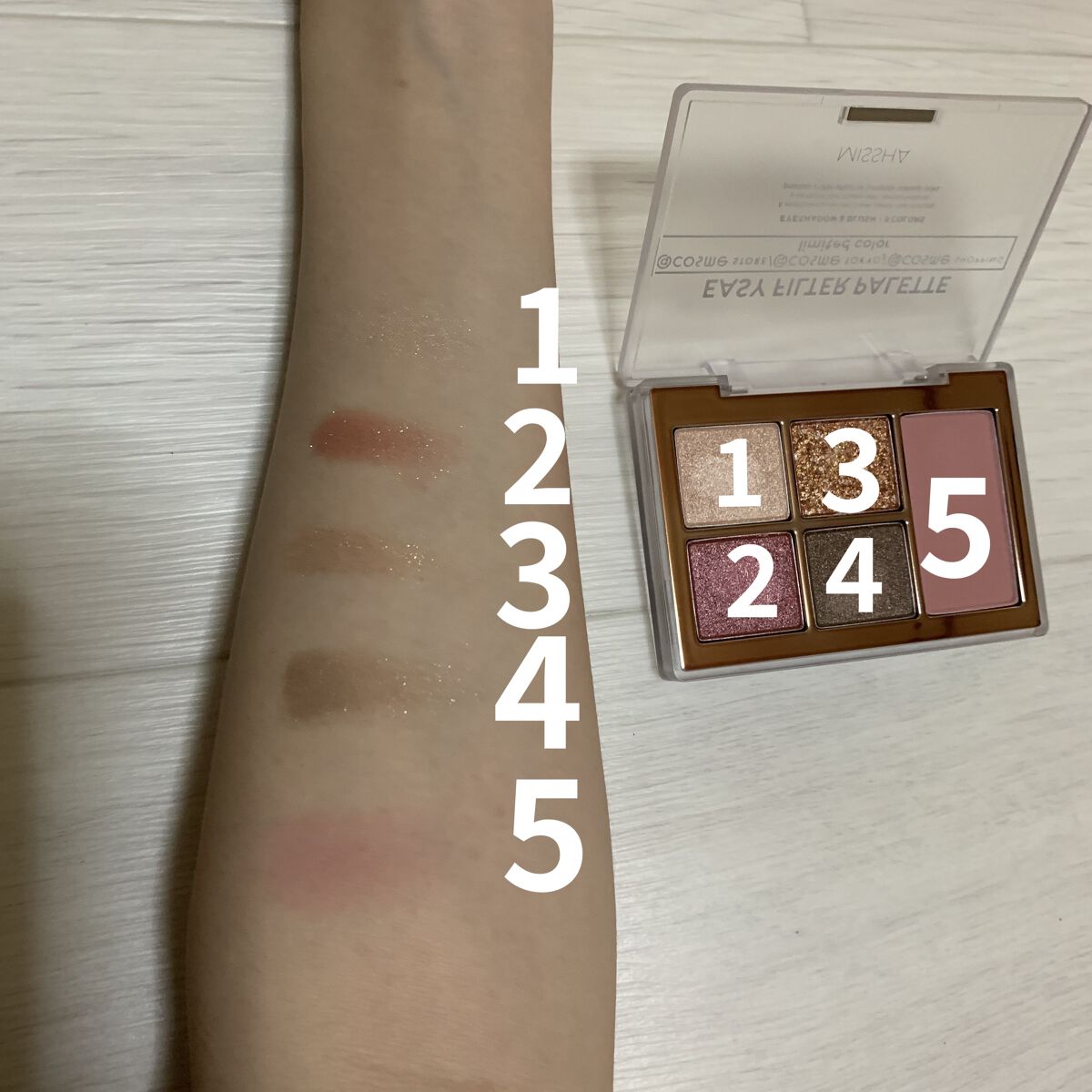 MISSHA イージー フィルター シャドウパレット AT(アットコスメ限定カラー)/MISSHA/アイシャドウパレットを使ったクチコミ（3枚目）