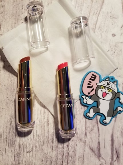 ラスティンググロスリップ/CEZANNE/口紅を使ったクチコミ(2枚目)