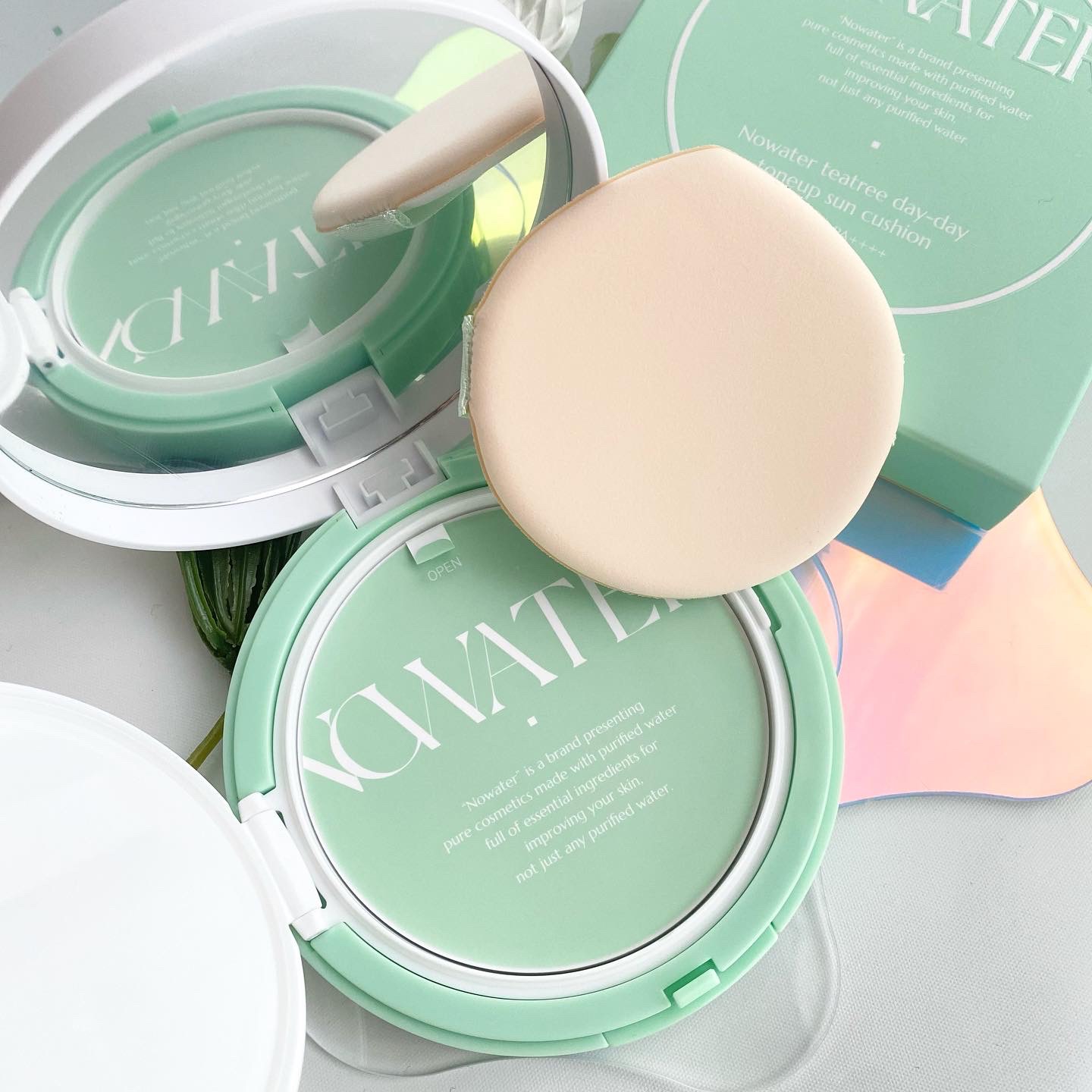 ティーツリーデイデイトーンアップサンクッション/NOWATER/日焼け止めローションを使ったクチコミ（3枚目）