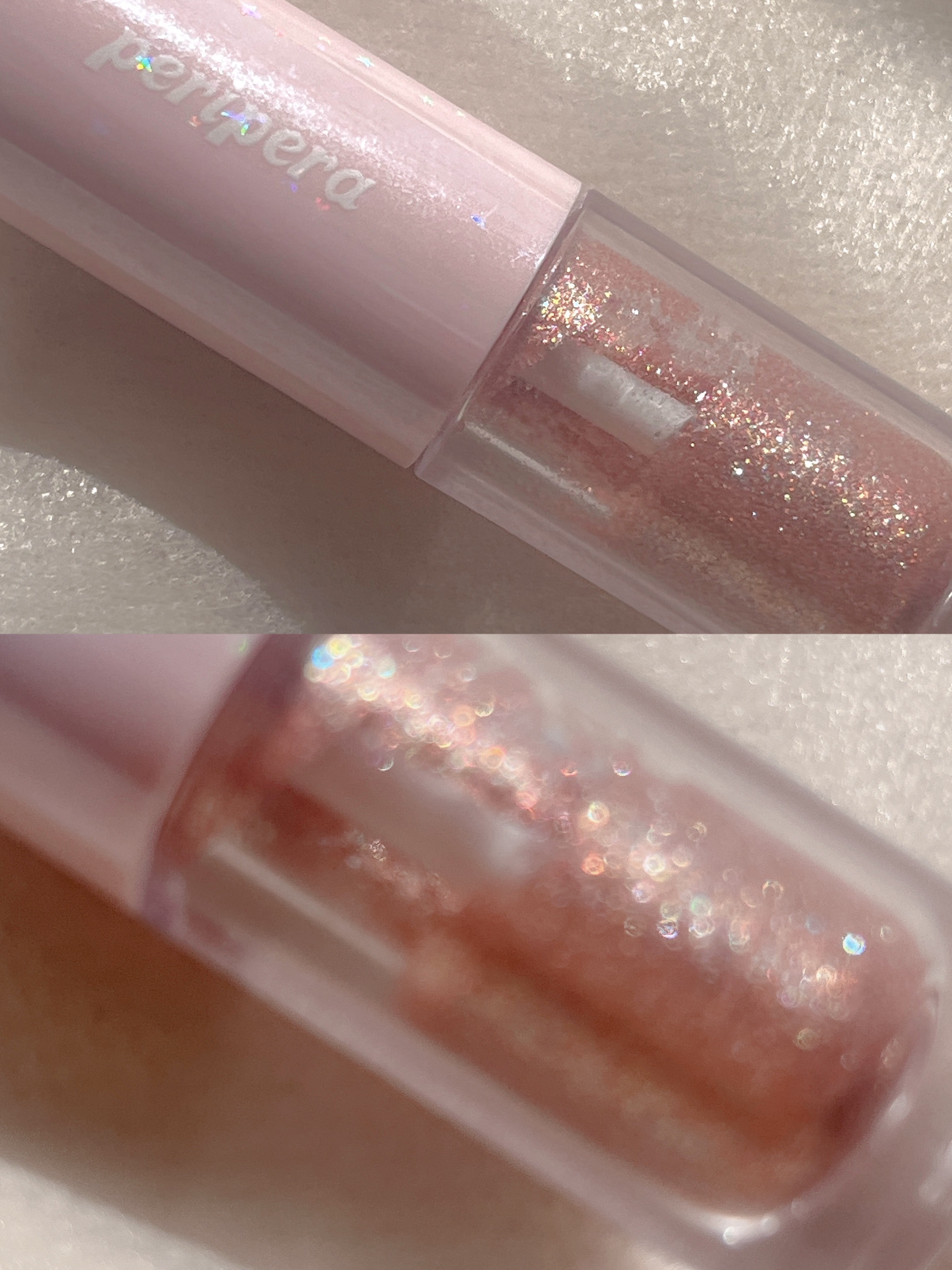 シュガー トゥインクル リキッド シャドウ 09 CORAL CRACKER/PERIPERA/リキッドアイシャドウを使ったクチコミ（1枚目）