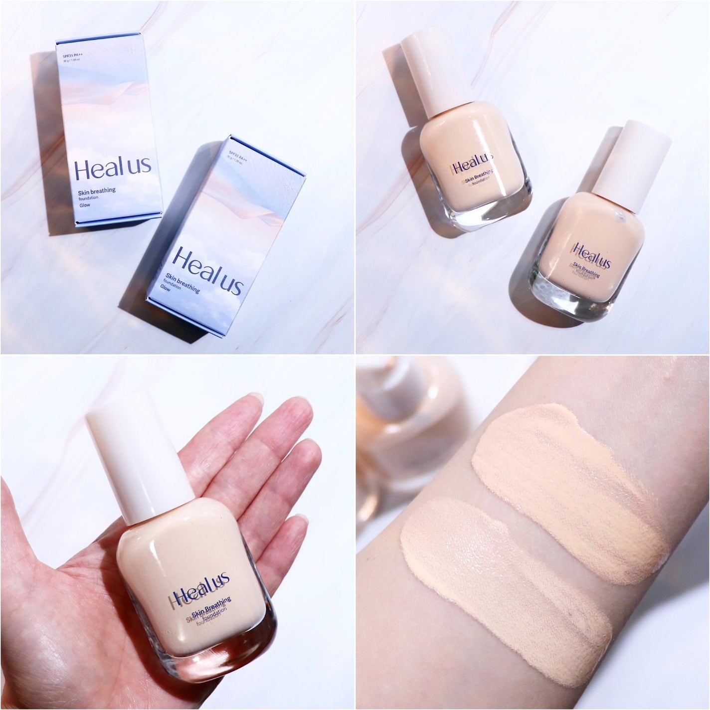 Skin breathing foundation Glow/Healus/リキッドファンデーションを使ったクチコミ(1枚目)