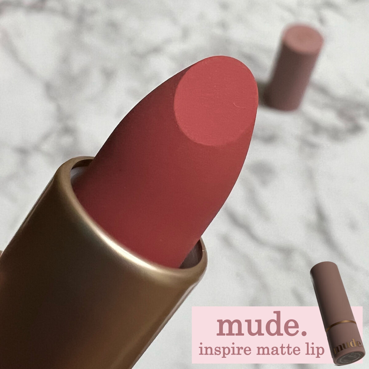 インスパイアマットリップ 01 Clear Muse/mude./口紅を使ったクチコミ（1枚目）