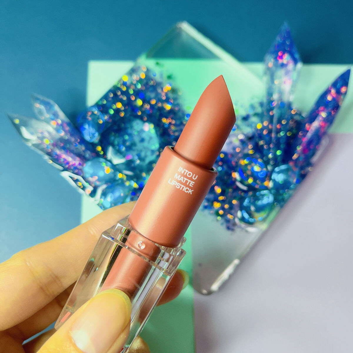 フェザーマットリップスティック/INTO U/口紅を使ったクチコミ（3枚目）