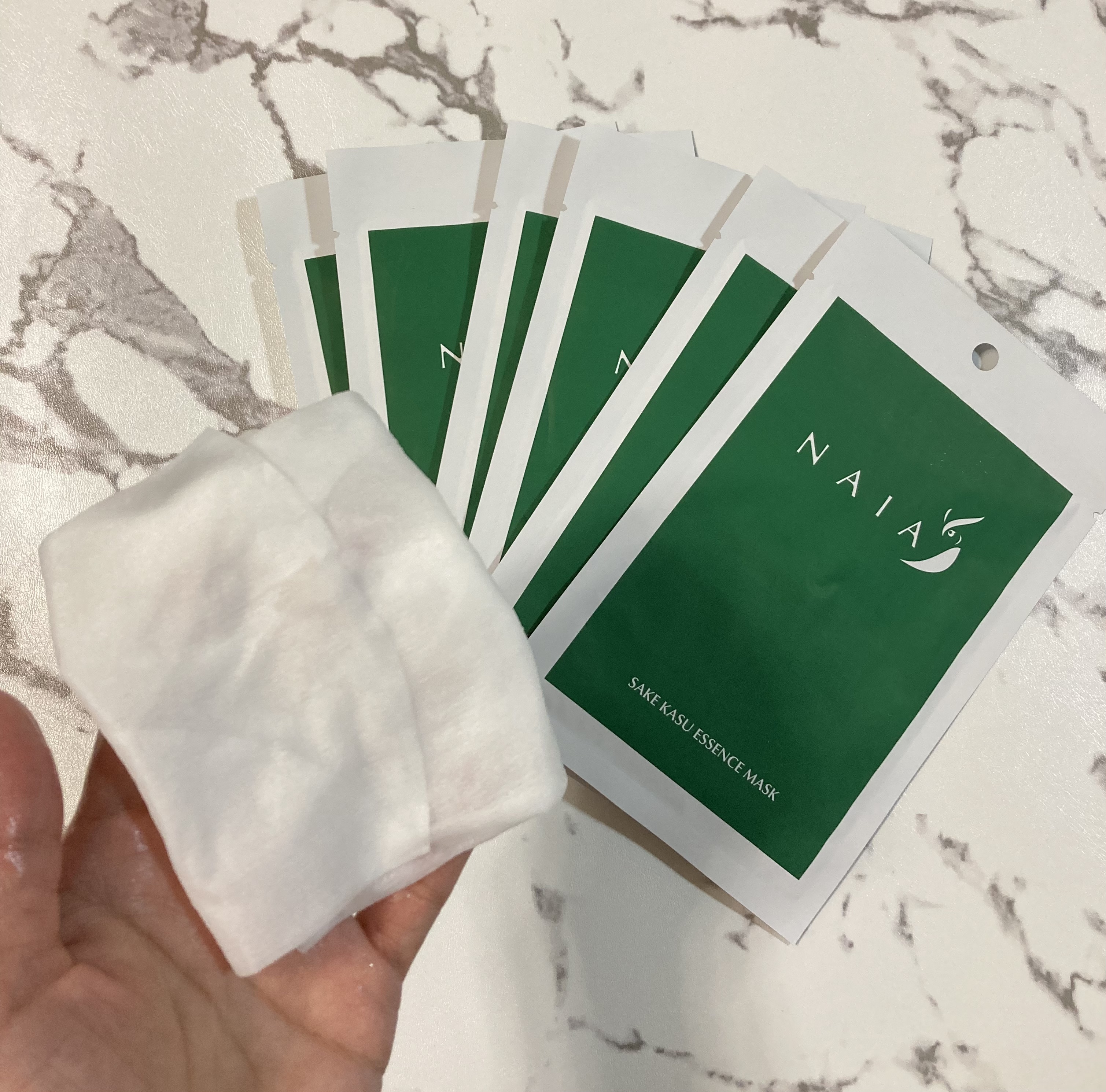 酒粕フェイスマスク 7枚入り（個包装）/NAIA/シートマスク・パックを使ったクチコミ（2枚目）