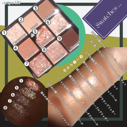 グリッターペディアアイパレット/unleashia/アイシャドウパレットを使ったクチコミ(2枚目)