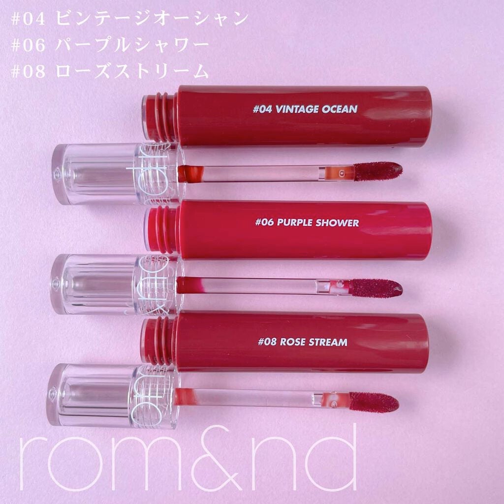 グラスティングウォーターティント/rom&nd/リップティントを使ったクチコミ(3枚目)
