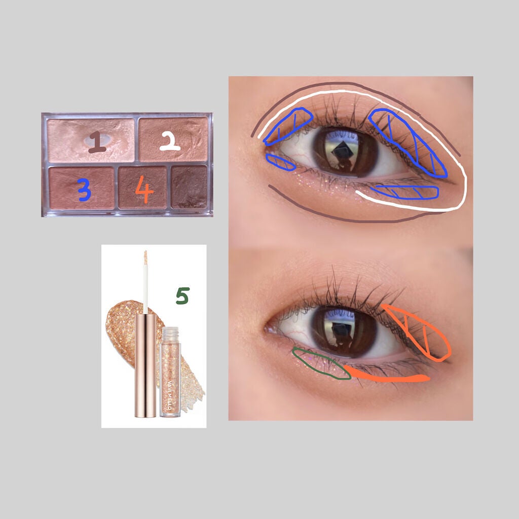 パーフェクトマルチアイズ/キャンメイク/アイシャドウパレットを使ったクチコミ(2枚目)