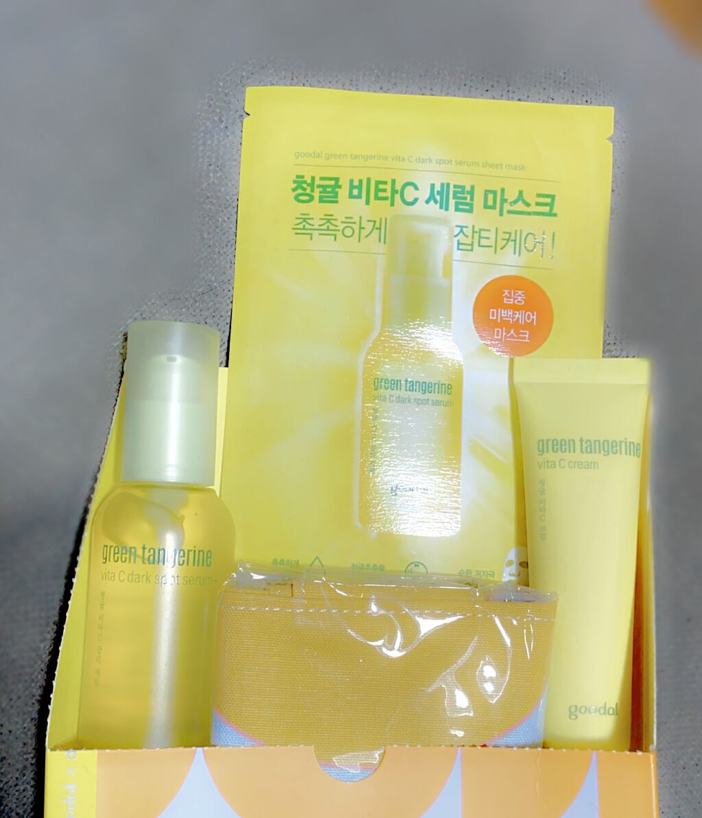 グーダルVクリーム(goodal GREEN TANGERINE V CREAM SET)/goodal/フェイスクリームを使ったクチコミ（2枚目）