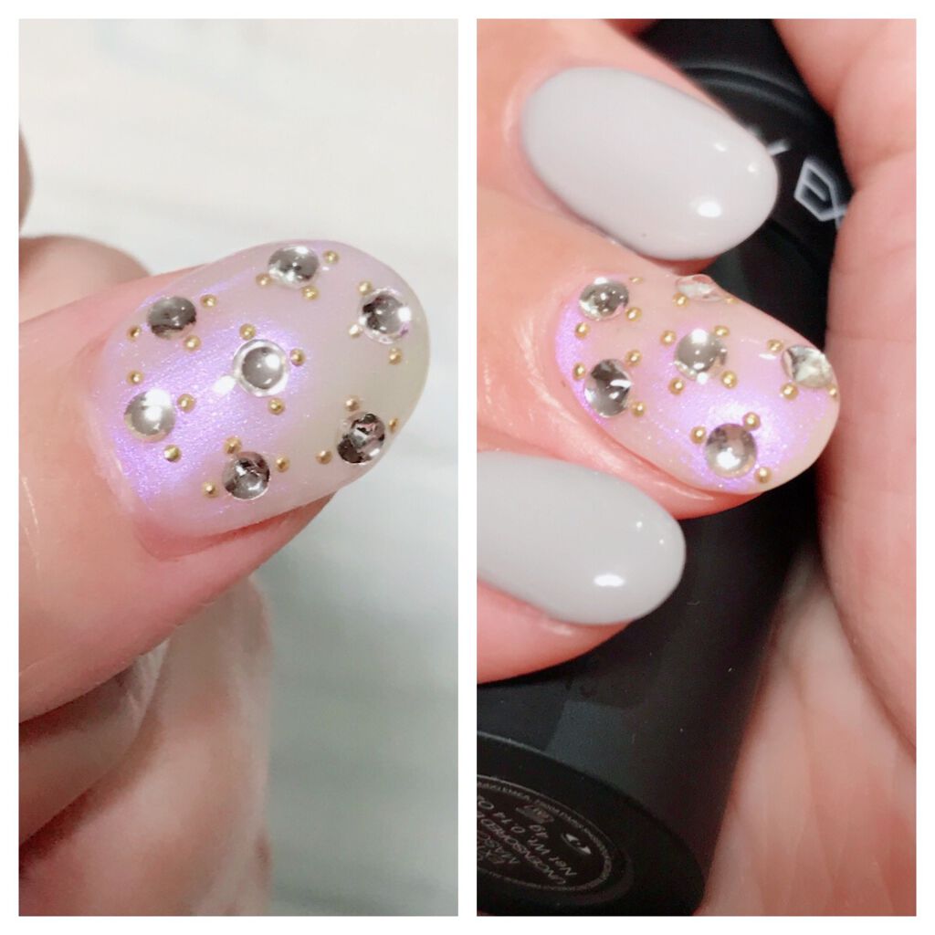 かぶららら on LIPS 「ネイルを変えました🙃オーロラにドットというか粒々というか。他の..」(2枚目)