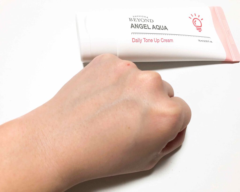 デイリートーンアップクリーム/BEYOND ANGEL AQUA/化粧下地を使ったクチコミ(3枚目)