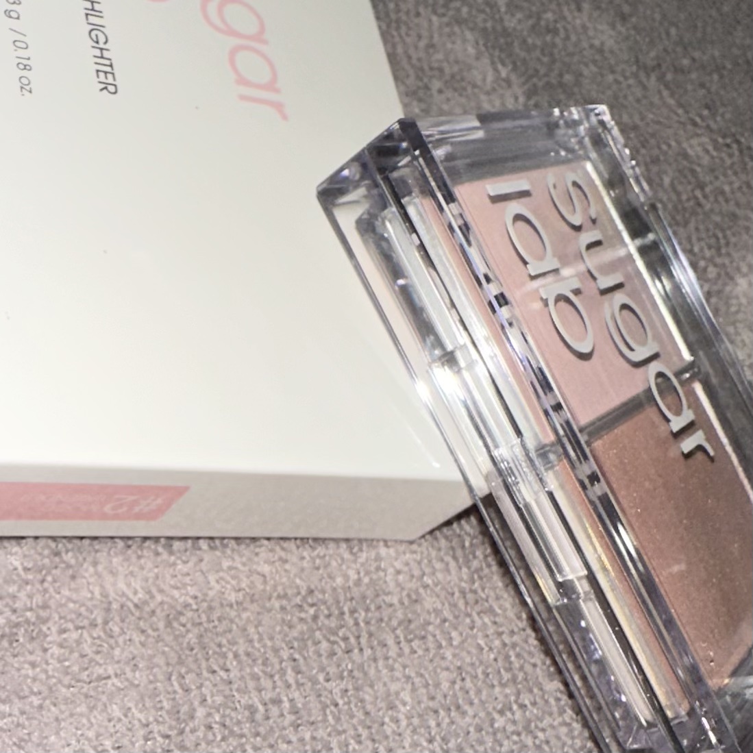 チーク&ハイライトデュオパレット/Sugar Lab/パウダーチークを使ったクチコミ（2枚目）