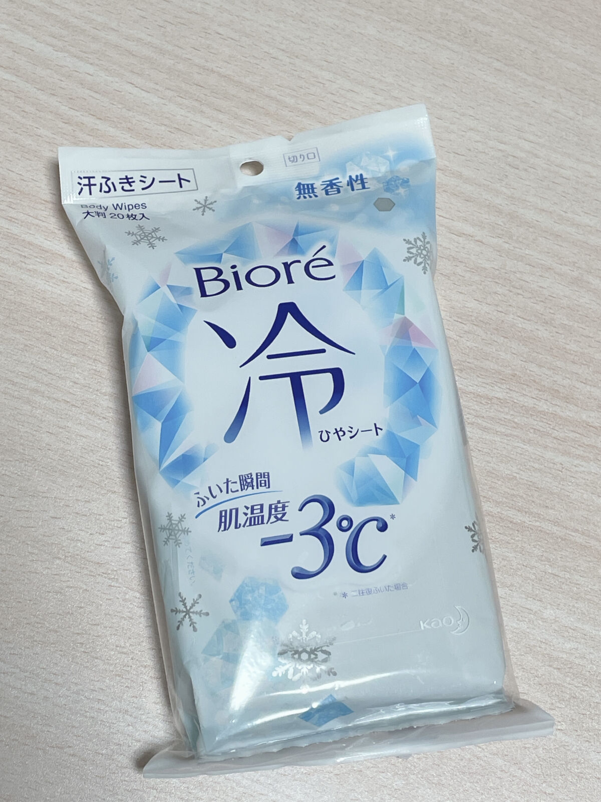 冷シート 無香性/ビオレ/ボディシートを使ったクチコミ（1枚目）