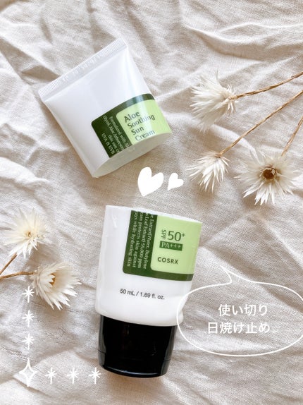 アロエスージングUVクリーム SPF50+ PA+++/COSRX/日焼け止めクリームを使ったクチコミ(1枚目)
