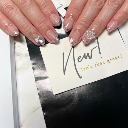 cst on LIPS 「#ガラスフレンチ#pinknails#pink#glitter..」(2枚目)