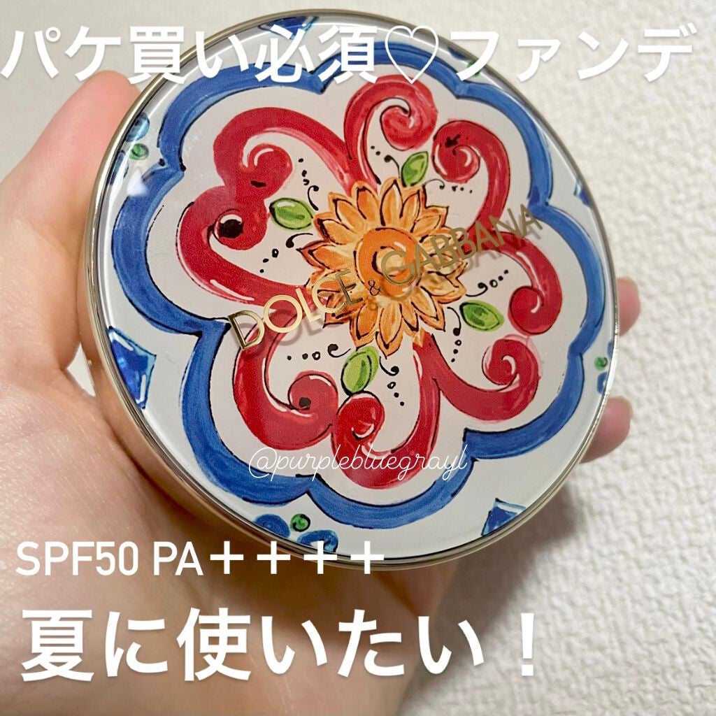 ソーラーグロウ ヘルシーグロウ クッションファンデーション/DOLCE&GABBANA BEAUTY/クッションファンデーションを使ったクチコミ(1枚目)