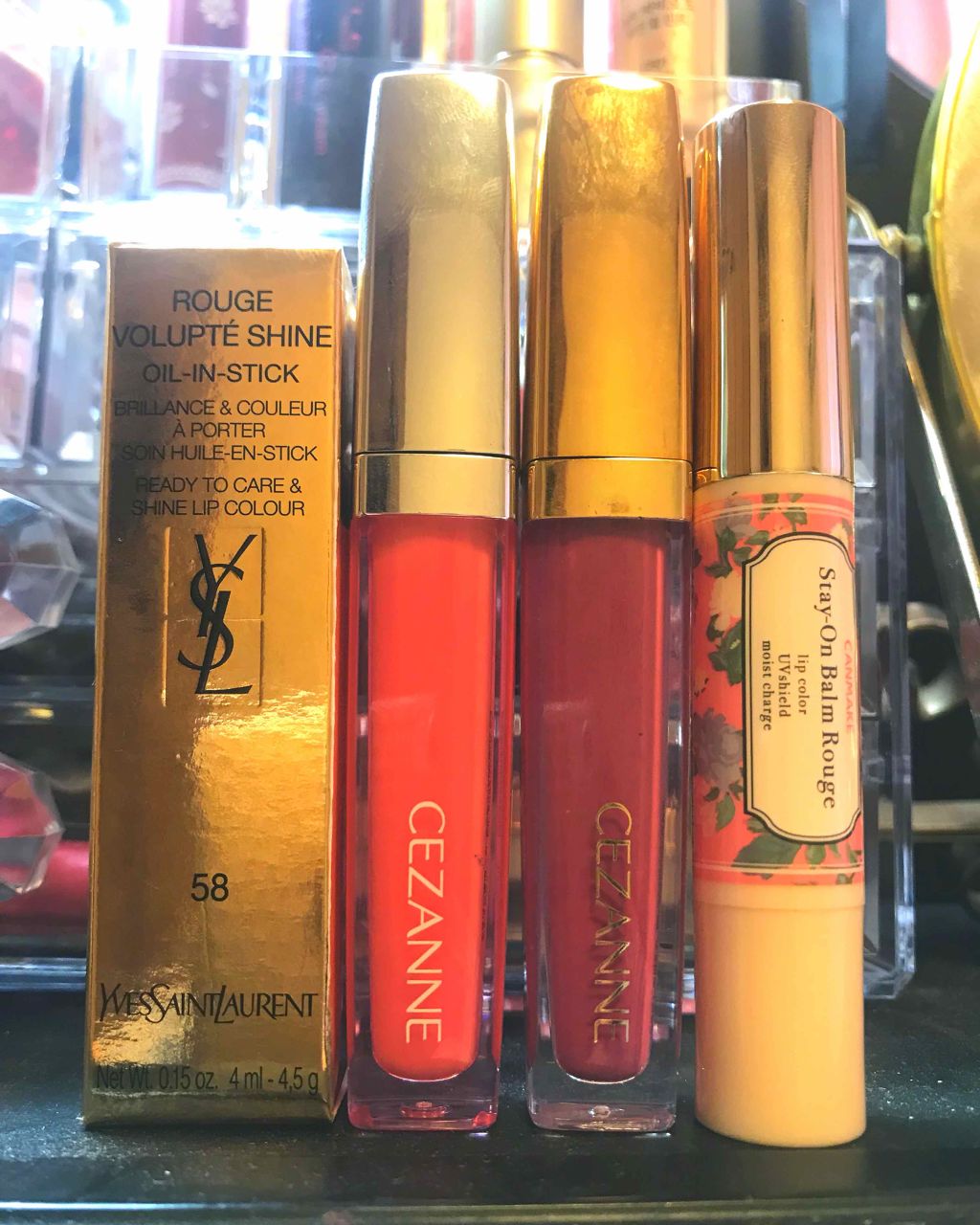 ルージュ ヴォリュプテ シャイン/YVES SAINT LAURENT BEAUTE/口紅を使ったクチコミ(1枚目)