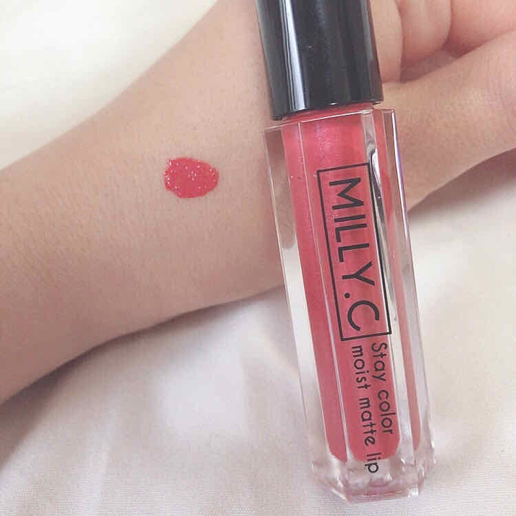 ステイカラーモイストマットリップ/MILLY.C（ミリーシー）/口紅を使ったクチコミ（3枚目）