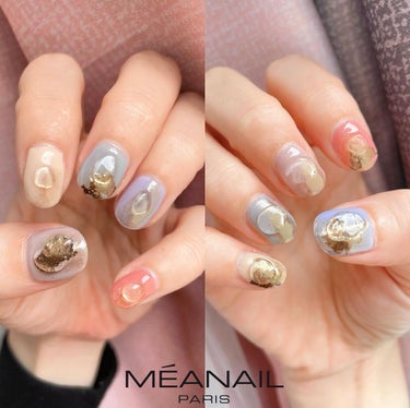 meanail ツインコートのクチコミ「メアネイルパリ様( @meanailparis_jp )使用
ネイルデザインをご紹介します🥀
.....」（1枚目）