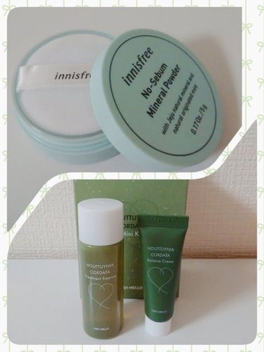 innisfree　ノーセバム ミネラルパウダー
VAVI MELLOHCトリートメントエッセンス
VAVI MELLOHCバランスクリーム

初めてinnisfreeのミネラルパウダーを使ってみました