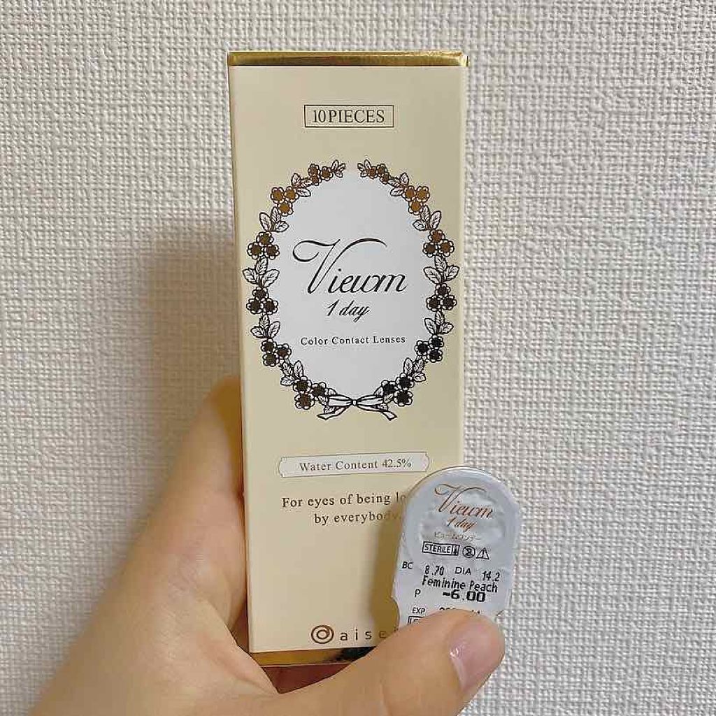ビュームワンデー フェミニンピーチ/ビューム/ワンデー（１DAY）カラコンを使ったクチコミ（1枚目）