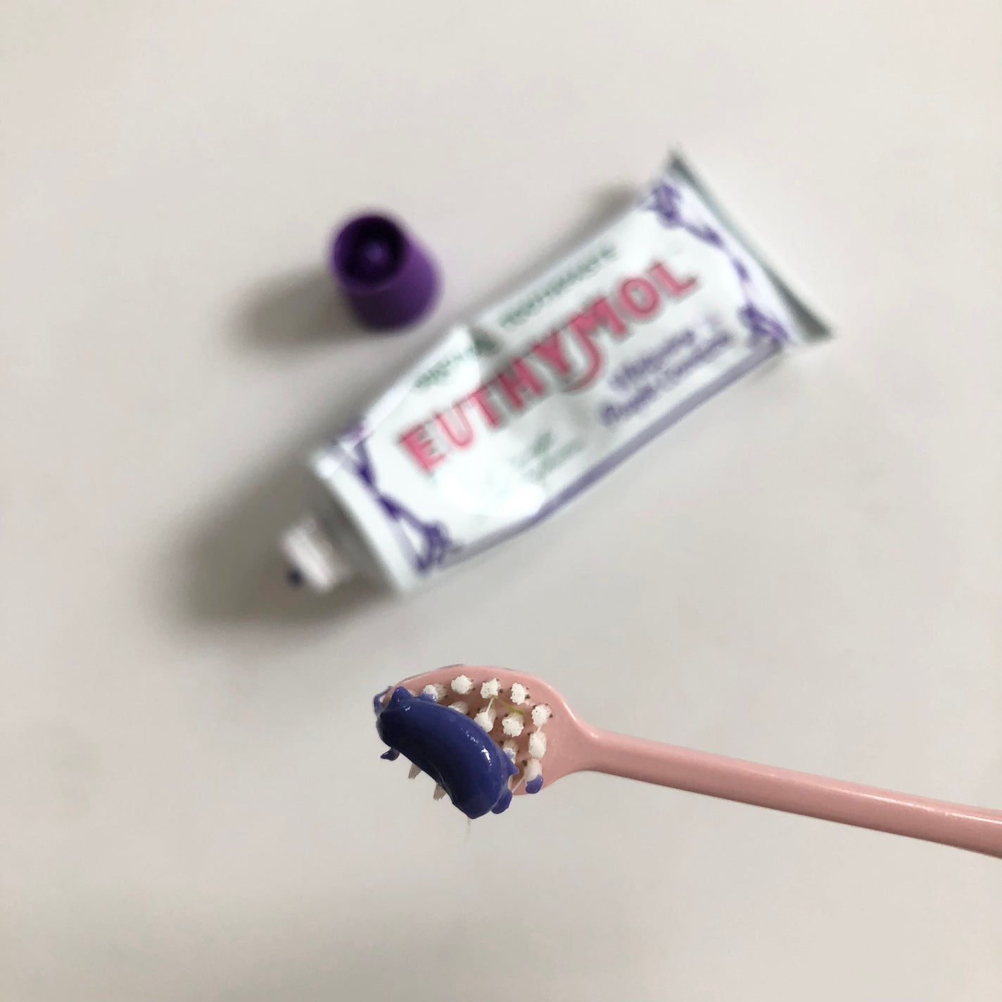ホワイトパープル歯みがき ピーチフローラルミントの香り/EUTHYMOL/歯磨き粉を使ったクチコミ(9枚目)