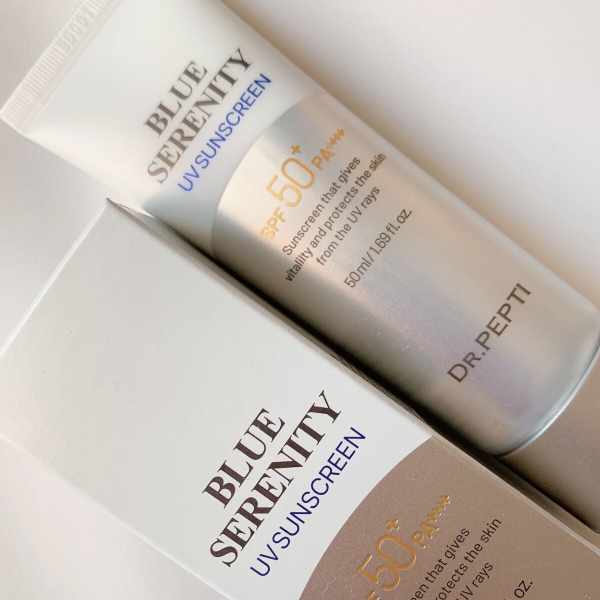 ブルーセレニティーUVサンスクリーン/DR.PEPTI/日焼け止めクリームを使ったクチコミ(1枚目)