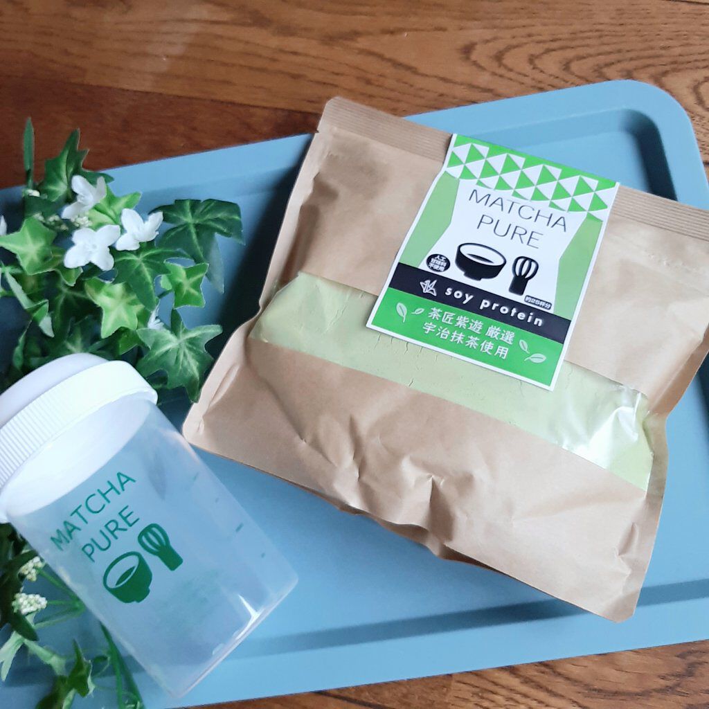 MATCHA PURE（プロテインパウダー）/ピュアパートナー/ソイプロテインを使ったクチコミ（1枚目）