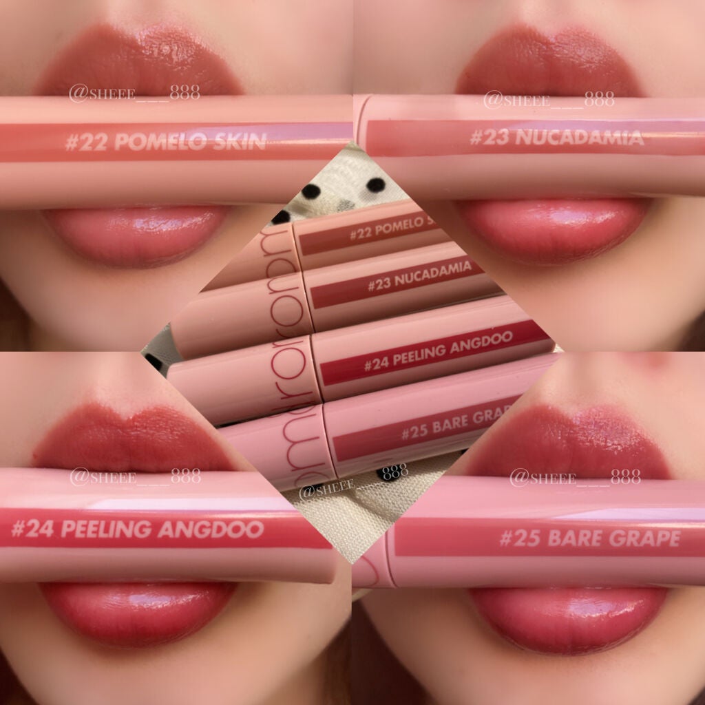 ジューシーラスティングティント/rom&nd/リップティントを使ったクチコミ(4枚目)