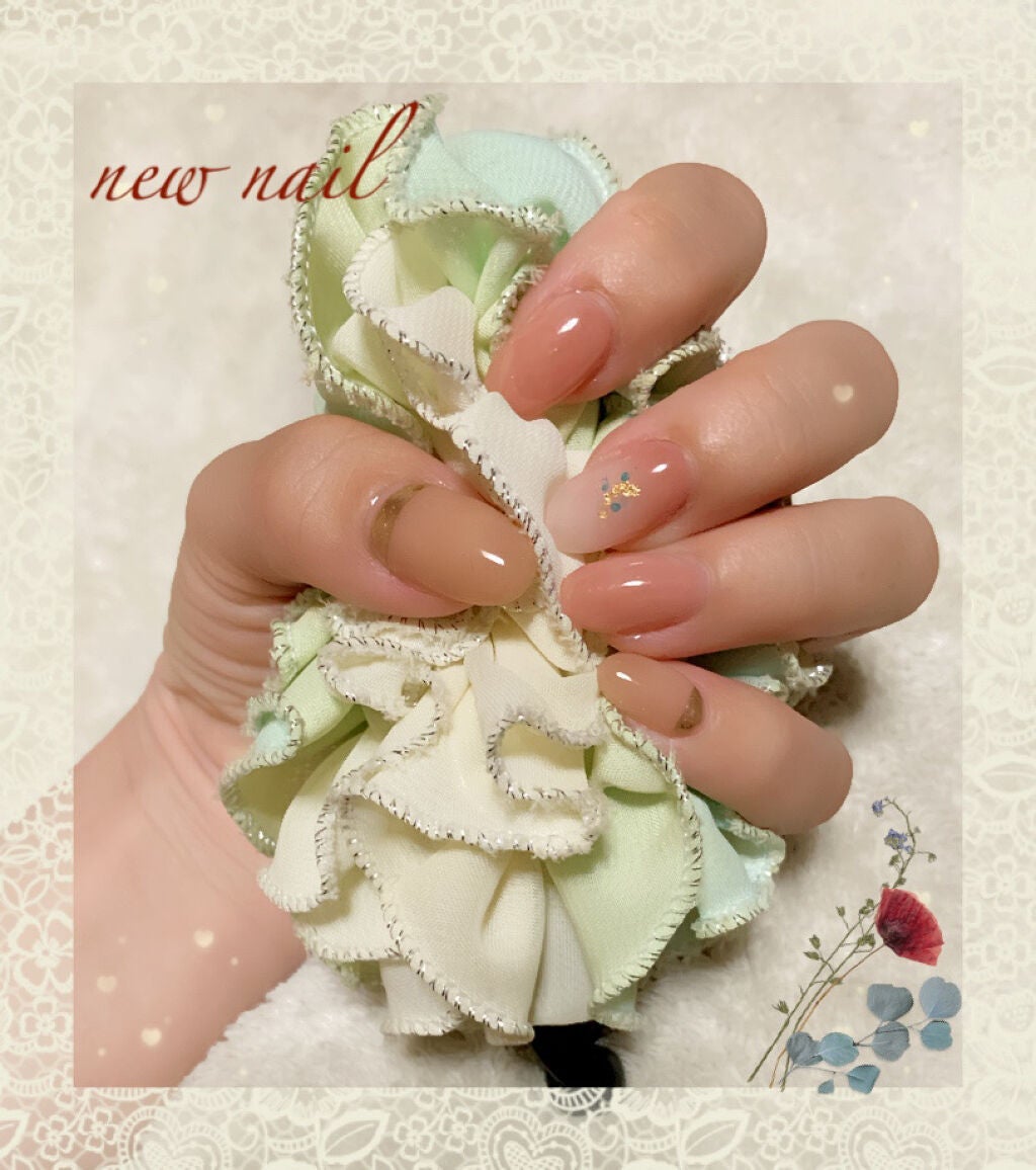 みけ on LIPS 「セルフネイル覚え書き 全てジェルネイルです。カラー①ブラウン+..」(1枚目)