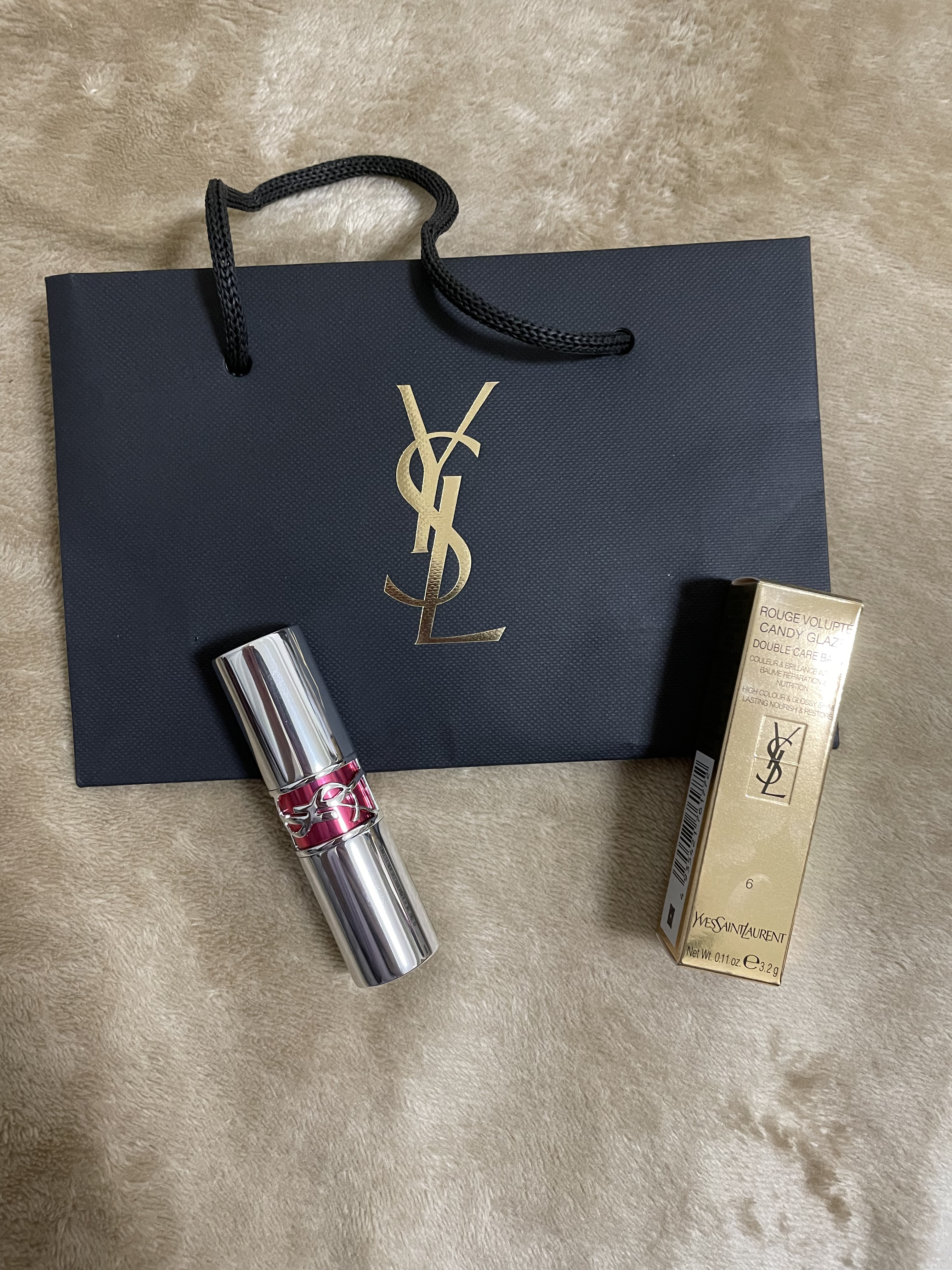 YSL ラブシャイン キャンディグレーズ No.6 バーガンディ テンプテーション/YVES SAINT LAURENT BEAUTE/口紅を使ったクチコミ（1枚目）