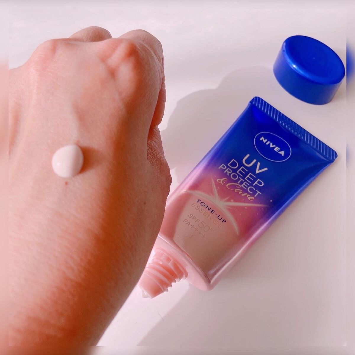 ニベアUV ディープ プロテクト&ケア トーンアップ エッセンス/ニベア/日焼け止めローションを使ったクチコミ(3枚目)