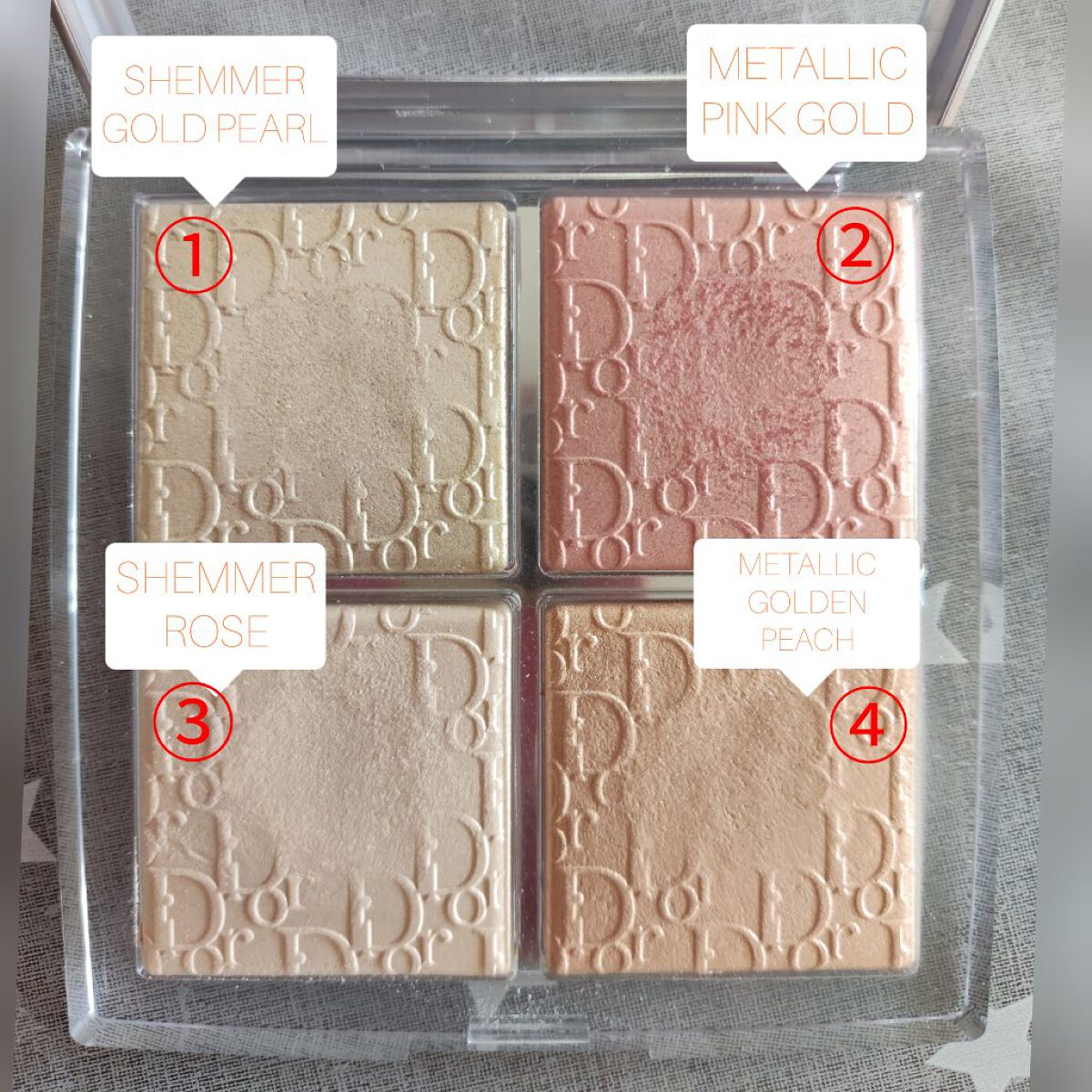 【旧】ディオール バックステージ フェイス グロウ パレット/Dior/ハイライトを使ったクチコミ（2枚目）