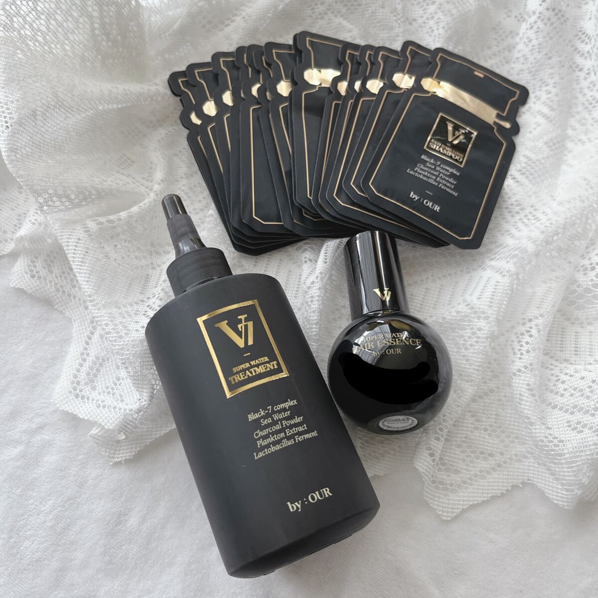 V7 スーパーウォーター トリートメント/by : OUR/洗い流すヘアトリートメントを使ったクチコミ(1枚目)