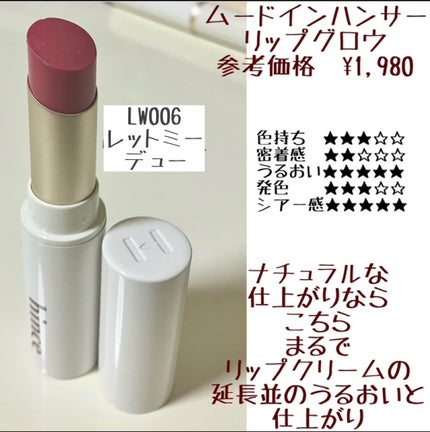 ムードインハンサーマット /hince/口紅を使ったクチコミ(6枚目)