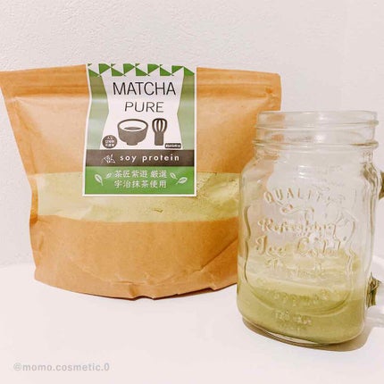 MATCHA PURE(プロテインパウダー)/ピュアパートナー/ソイプロテインを使ったクチコミ(1枚目)