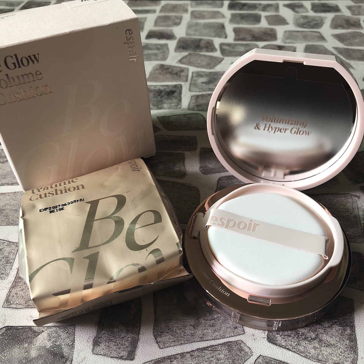 エスポア ビーグロー ボリュームクッション 23 ベージュ/espoir/クッションファンデーションを使ったクチコミ（1枚目）