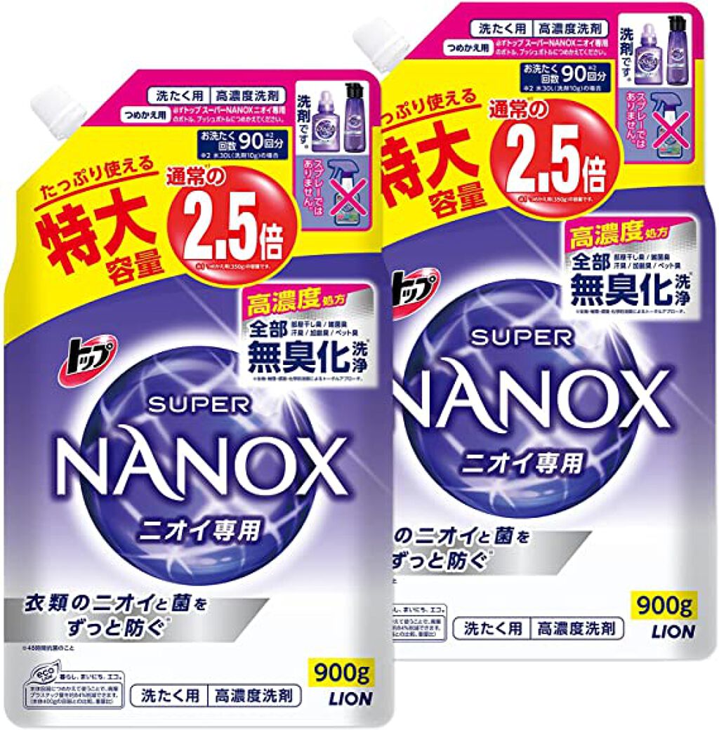 トップ スーパーNANOX ニオイ専用 つめかえ用特大900g