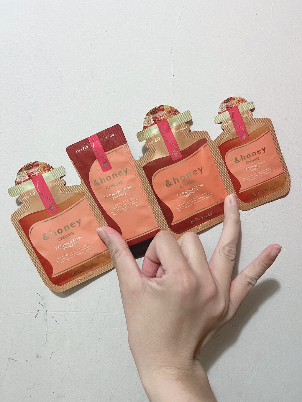 Creamy EXダメージリペアシャンプー1.0/ヘアトリートメント2.0/&honey/市販シャンプーを使ったクチコミ（1枚目）