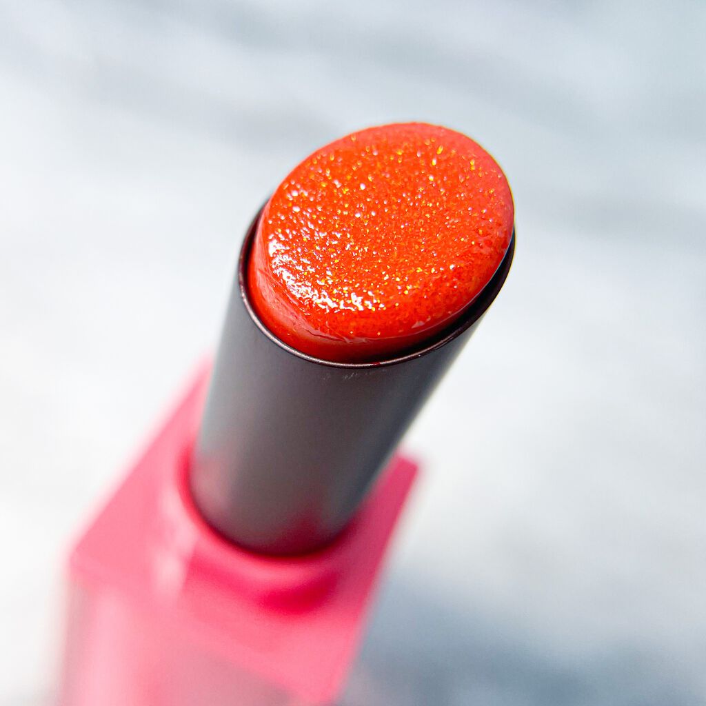 ケーキ リップスティック ルージュ アンリミテッド ラッカーシャイン コーラル ゼリー/shu uemura/口紅を使ったクチコミ（2枚目）