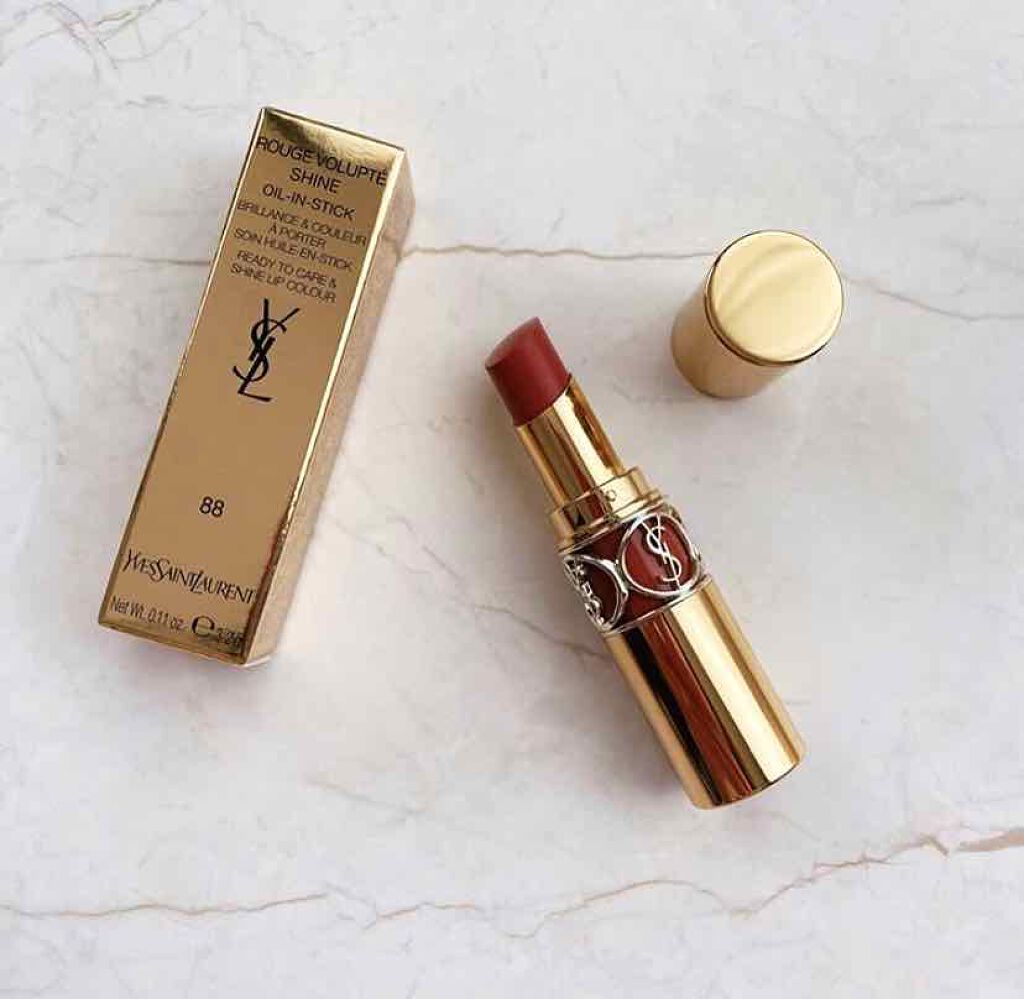 ルージュ ヴォリュプテ シャイン/YVES SAINT LAURENT BEAUTE/口紅を使ったクチコミ（1枚目）