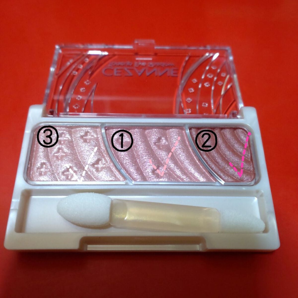 トーンアップアイシャドウ/CEZANNE/アイシャドウパレットを使ったクチコミ(2枚目)