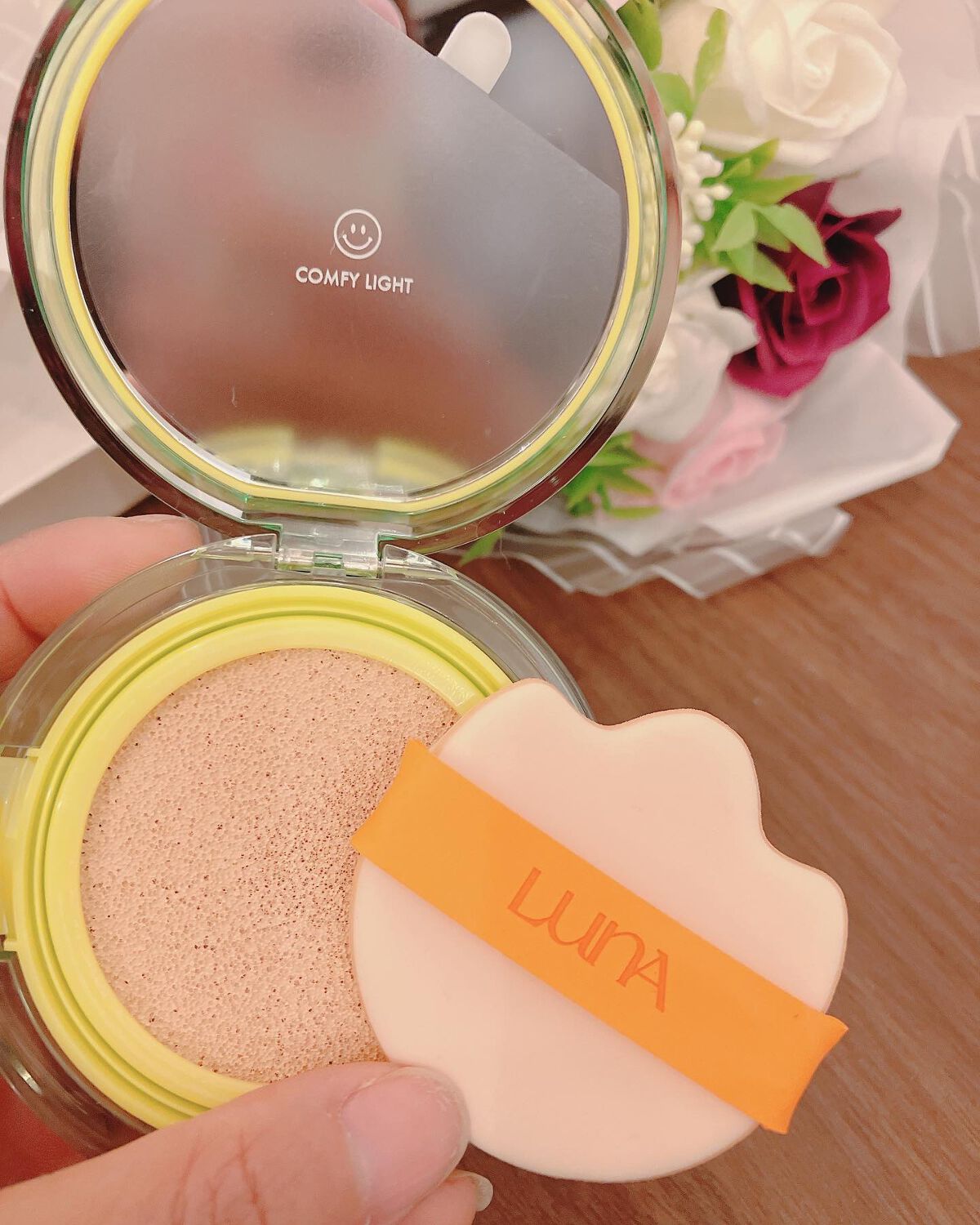 コンフィーライトクッション/LUNA/クッションファンデーションを使ったクチコミ（2枚目）